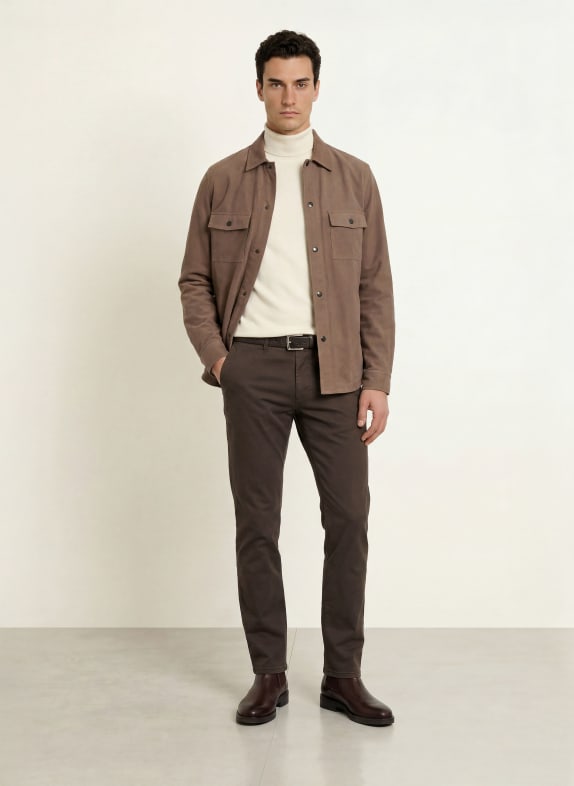 STROKESMAN'S Chino Slim Fit MARO ÎNCHIS
