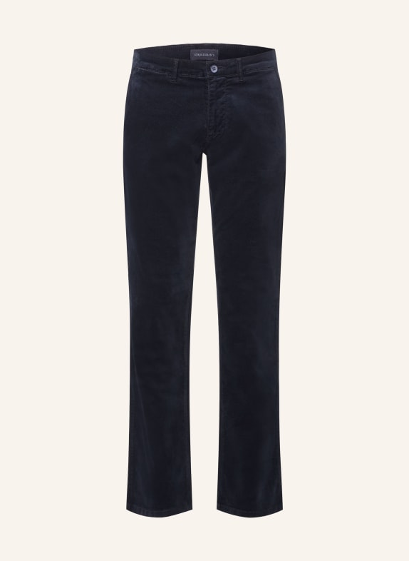 STROKESMAN'S Slim-fit velvet chinos DARK BLUE