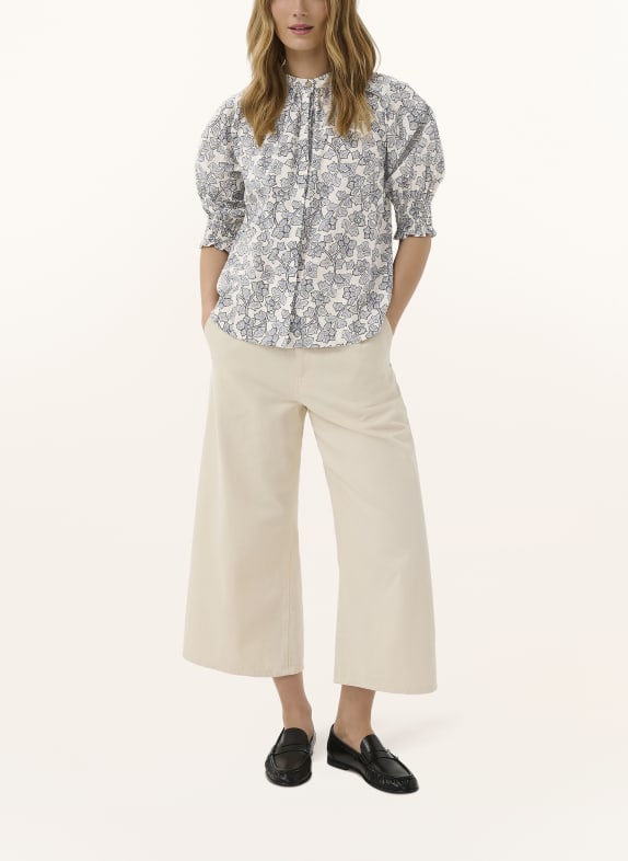 Part Two Blouse ALMERASPW met 3/4-mouwen BLAUW / ECRU