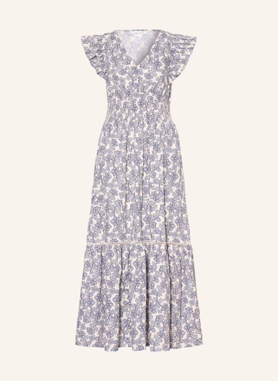 Part Two Jurk DIZAPW met volants BLAUW / ECRU