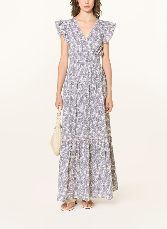 Part Two Kleid DIZAPW mit Volants BLAU / ECRU