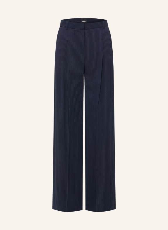 BOSS Marlene-broek TIANA DONKERBLAUW / GRIJS