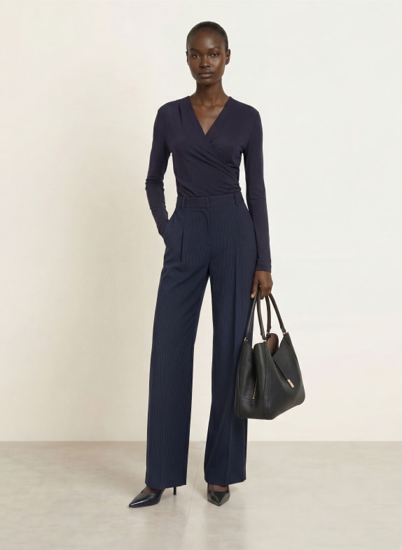 BOSS Marlenehose TIANA DUNKELBLAU / GRAU