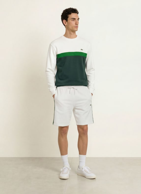 LACOSTE Sweatshirt CRÈME / DONKERGROEN / GROEN