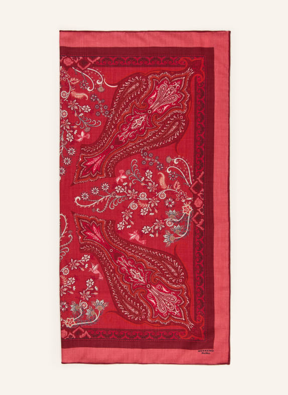WEEKEND Max Mara Halsdoek TAURO ROOD / DONKERROOD / WIT