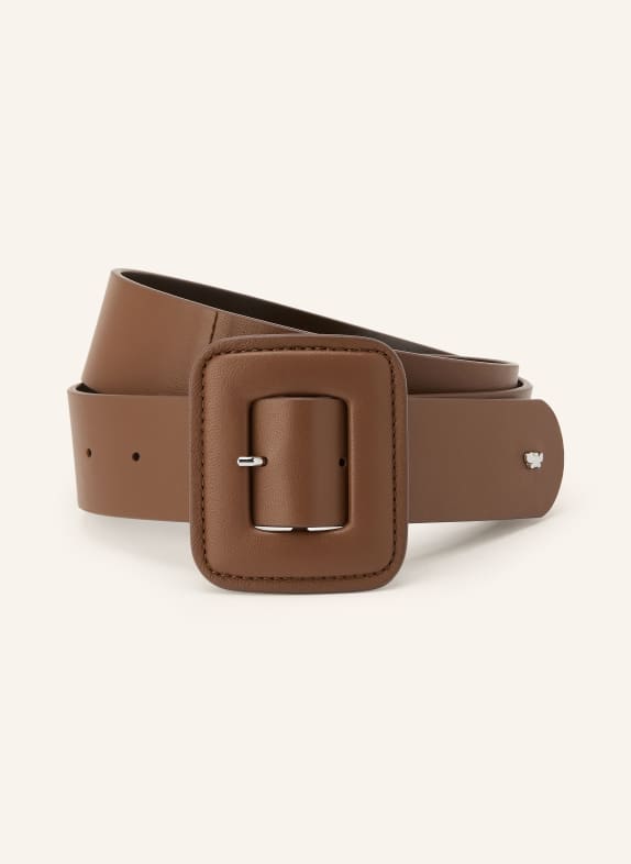 WEEKEND Max Mara Ledergürtel BRIO BRAUN / SILBER