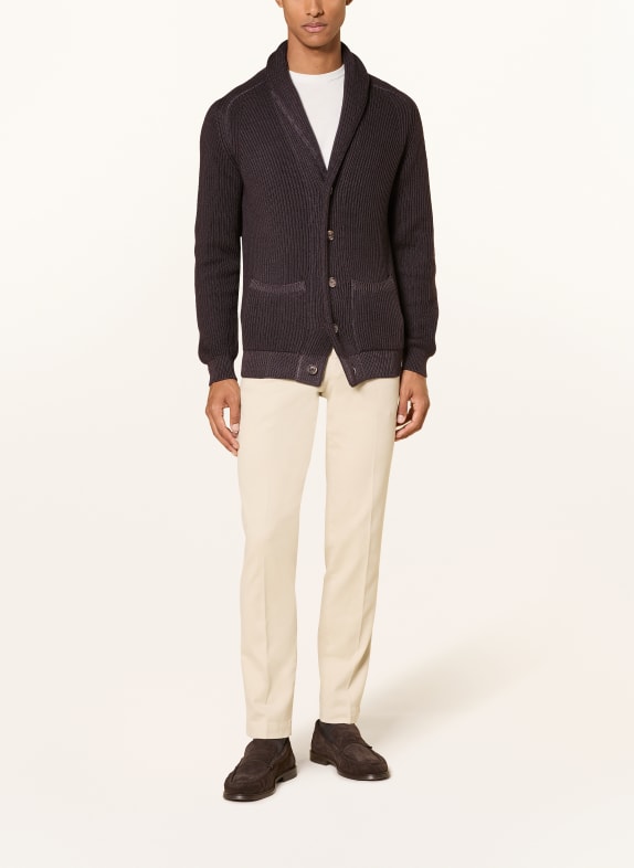 FEDELI Vest van merinowol MARRON FONCÉ