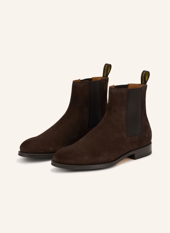 DOUCAL'S VISONE Chelsea boots DARK BROWN / BLACK