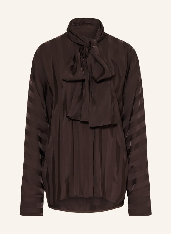 SPORTMAX Schluppenbluse CORSARO aus Satin DUNKELGRAU