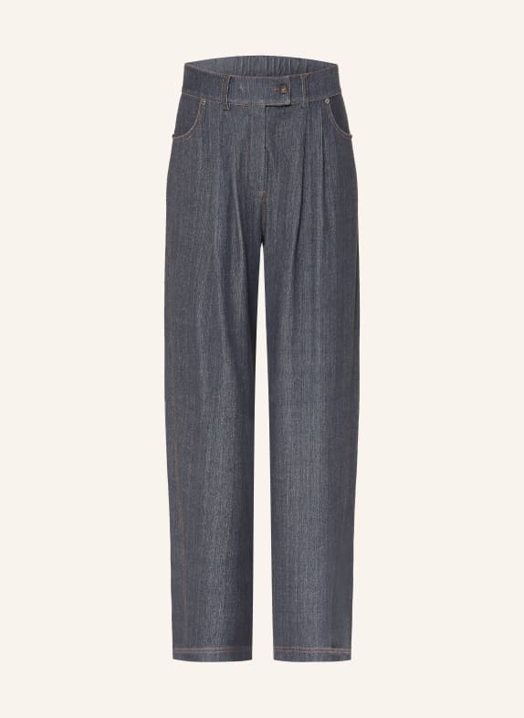 MM by Max Mara Marlenehose GESTRO in Jeansoptik DUNKELBLAU