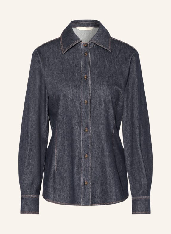 MM by Max Mara Hemdbluse RAFIA in Jeansoptik DUNKELBLAU