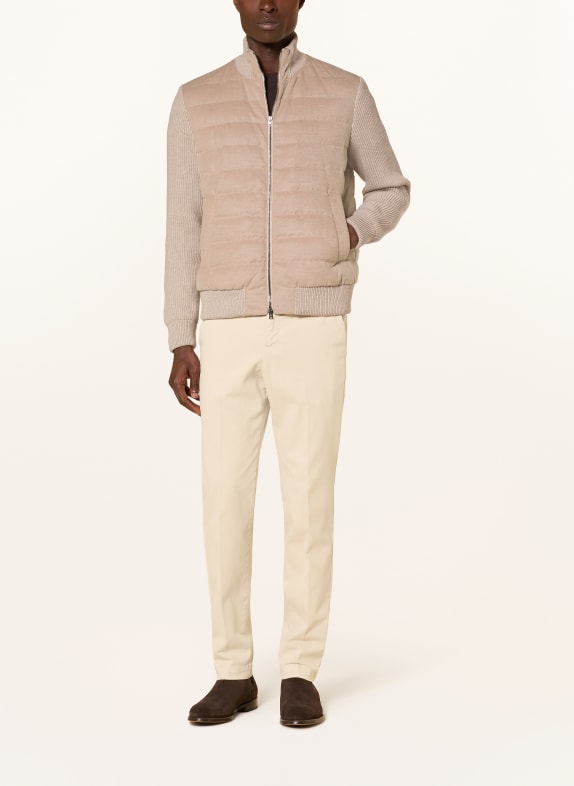 HERNO Vest van verschillende materialen BEIGE