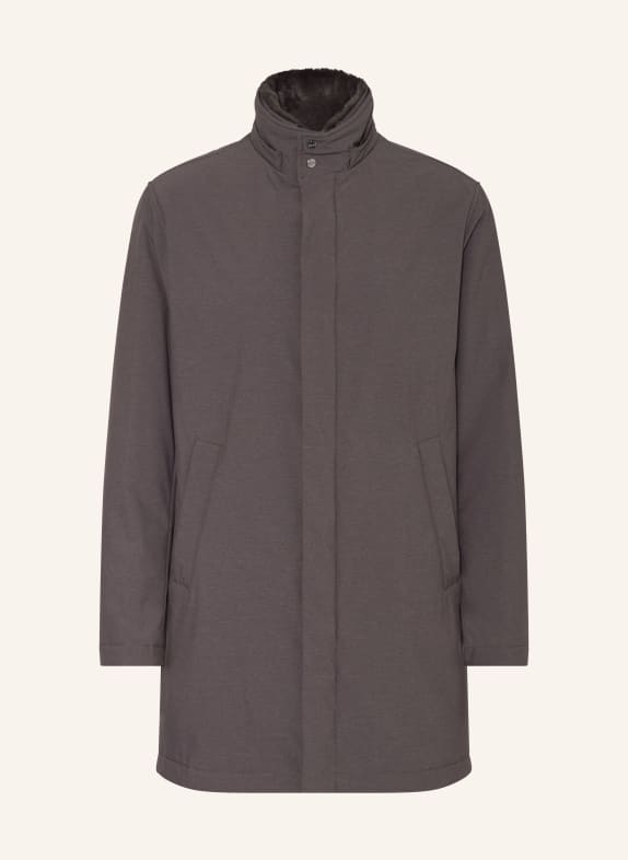 HERNO Parka mit abnehmbarem Kunstfell und abnehmbarer Kapuze BRAUN