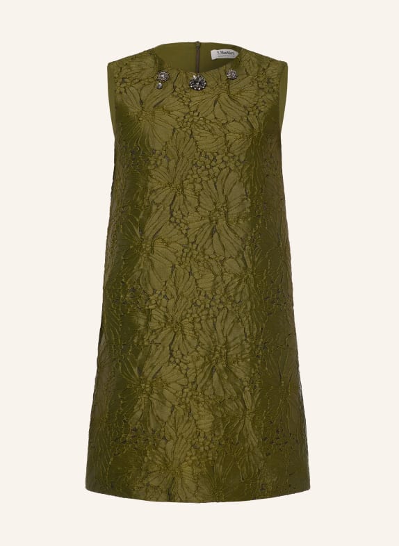 S Max Mara Cocktailkleid AFFARI mit Schmucksteinen OLIV
