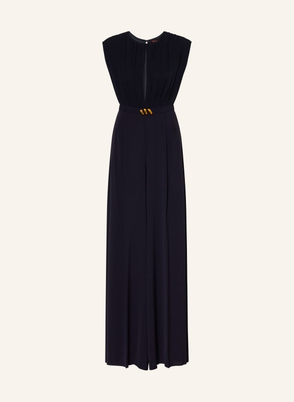 Max Mara STUDIO Jumpsuit GIUNCHI mit Seide DUNKELBLAU
