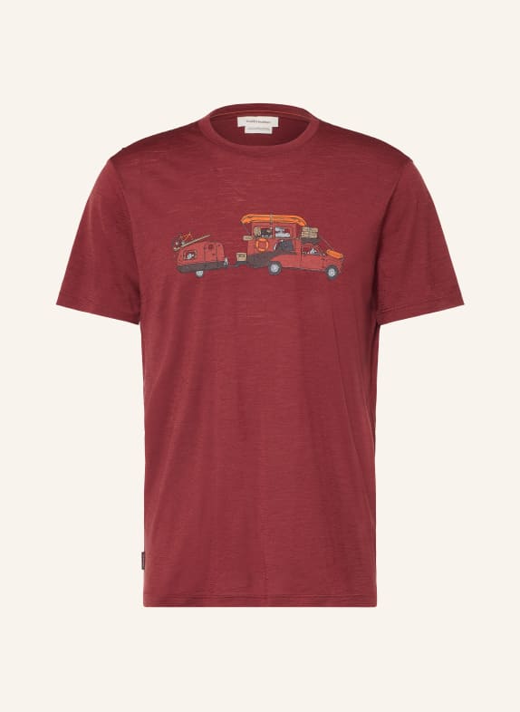 icebreaker Tricou MERINO 150 TECH LITE ROȘU ÎNCHIS