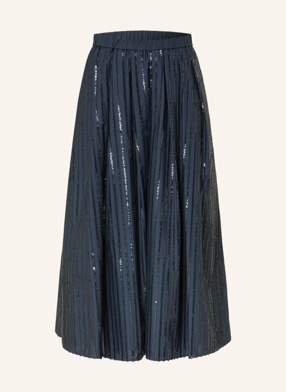 WEEKEND Max Mara Jupe FIORDI à paillettes BLEU FONCÉ
