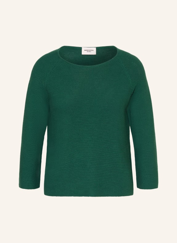 WEEKEND Max Mara Sweter ADDOTTO z rękawami 3/4 CIEMNOZIELONY