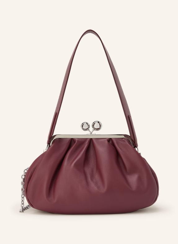 WEEKEND Max Mara Schoudertas PASTICCINO MEDIUM DONKERROOD / ZILVER
