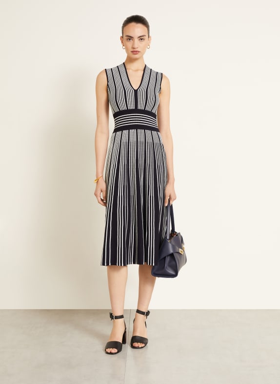 Max Mara AGRESTE Knit Dress DARK BLUE / WHITE
