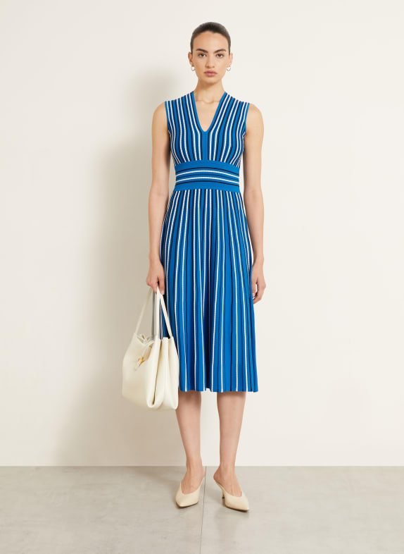 Max Mara Strickkleid AGRESTE BLAU / DUNKELBLAU / WEISS