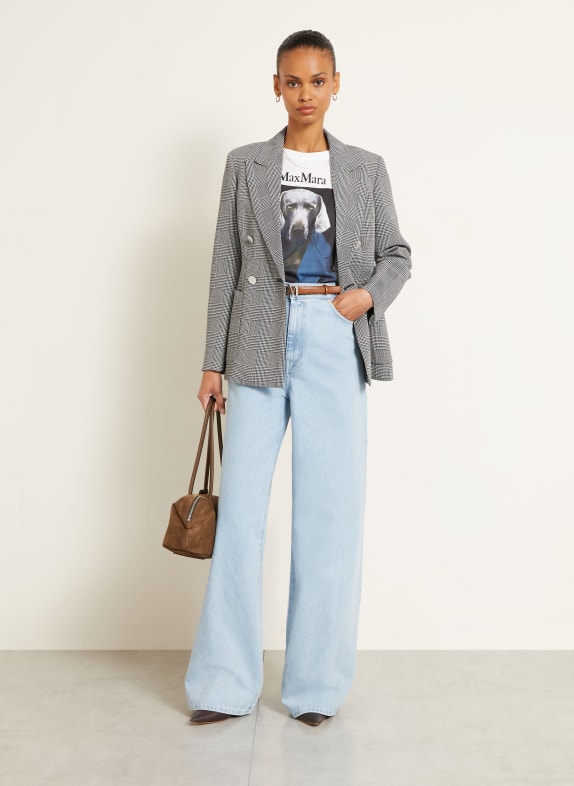 Max Mara Marynarka ACCORDO GRANATOWY / JASNOCZARY