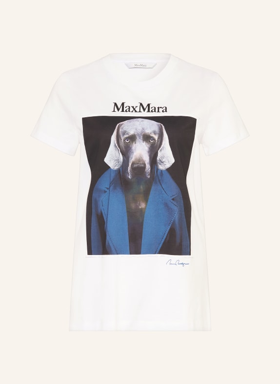 Max Mara CALCA T-shirt WHITE / DARK BLUE / BLACK