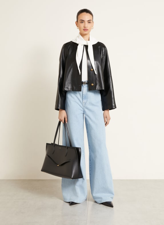 Max Mara Veste en cuir BOUQUET NOIR