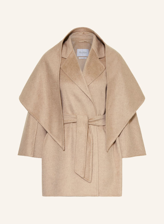 Max Mara Set DETTO: Cashmere-Mantel und Schal BEIGE