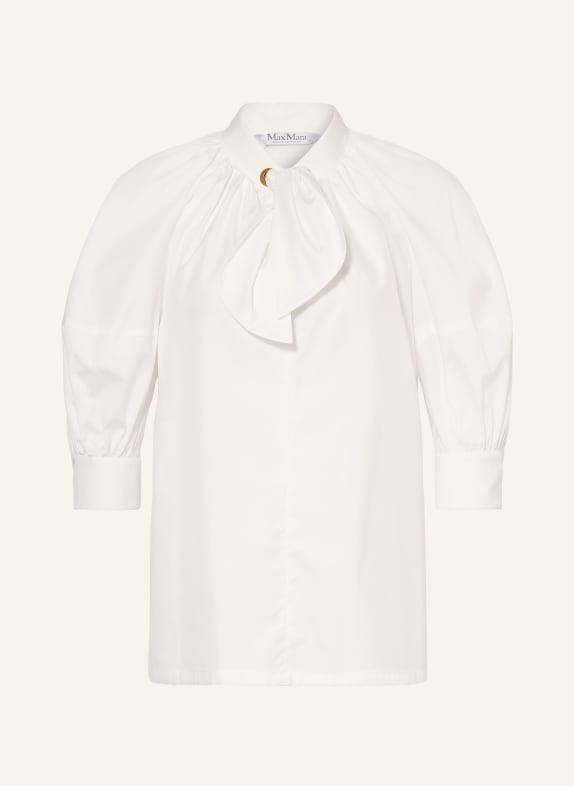 Max Mara Blusenshirt QUINOA mit 3/4-Arm und abnehmbarer Schluppe WEISS