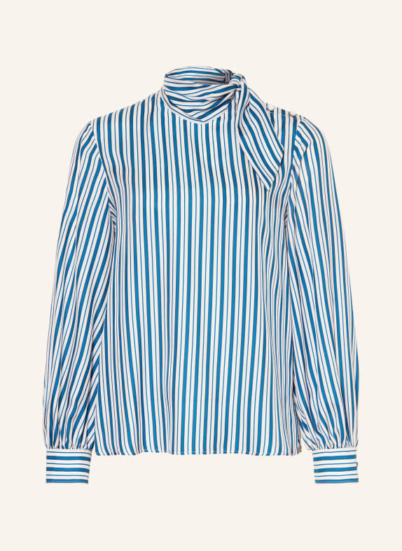Max Mara BINGO silk blouse DARK BLUE / BLUE / WHITE