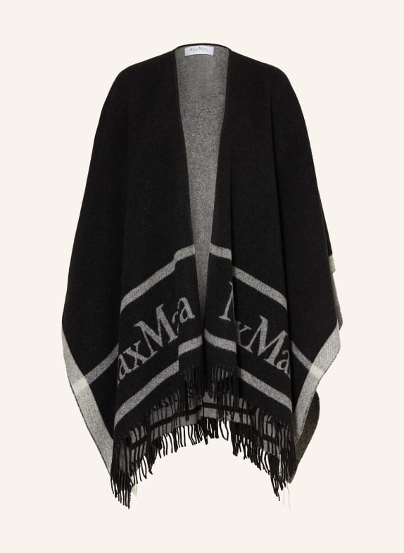 Max Mara Jacquard-Cape HILDE SCHWARZ / GRAU