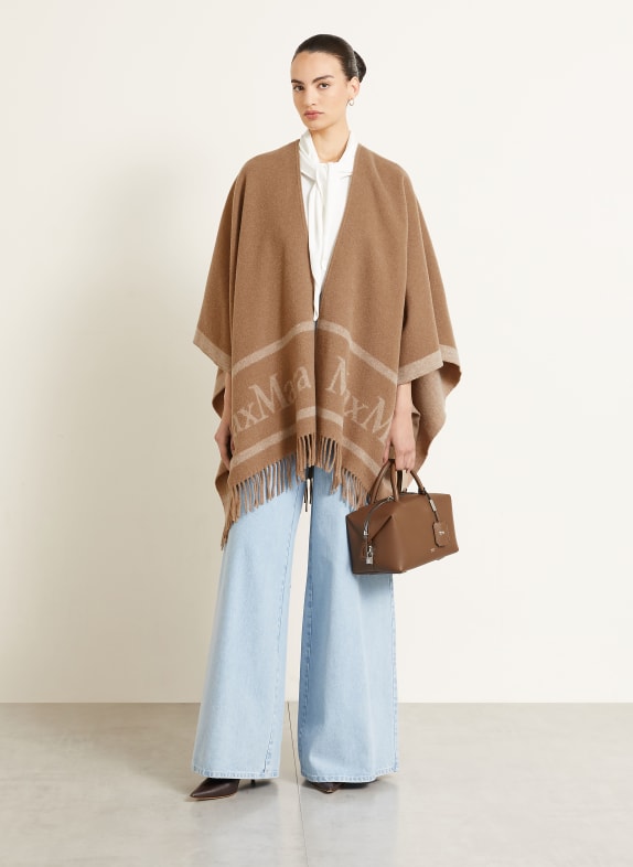 Max Mara Jacquard-cape HILDE CAMEL / BEIGE