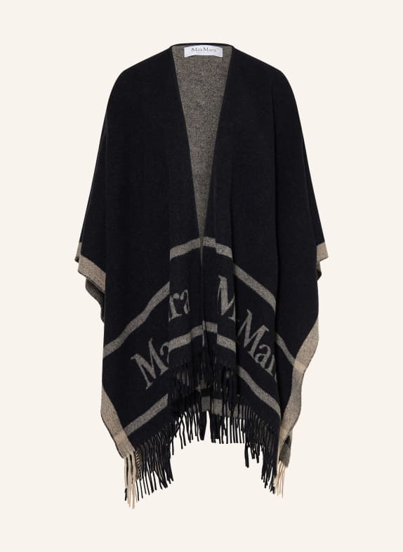 Max Mara Jacquard Cape HILDE DARK BLUE / GRAY