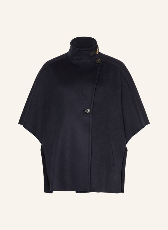 Max Mara Cape en cachemire DERRIK BLEU FONCÉ