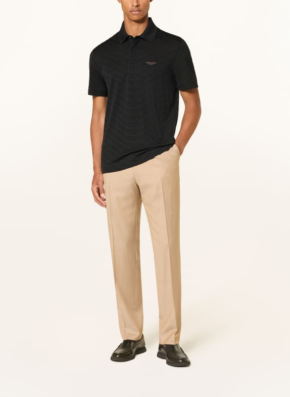 BOSS Jacquard-Poloshirt C-PROUT Regular Fit SCHWARZ