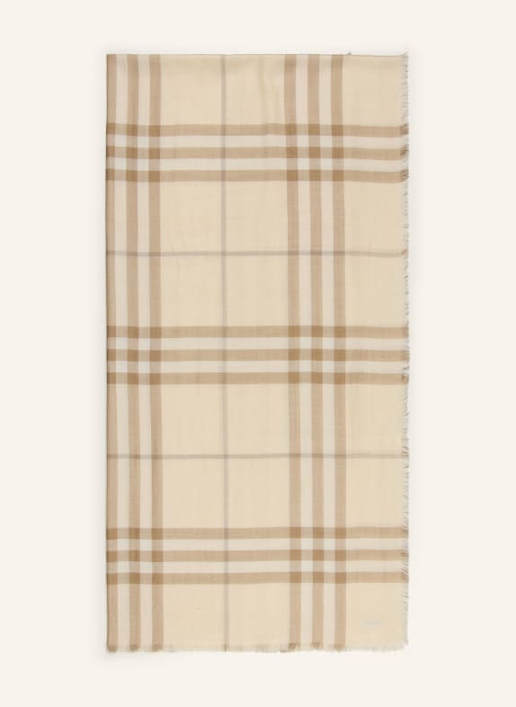 BURBERRY Schal mit Seide ECRU / BEIGE