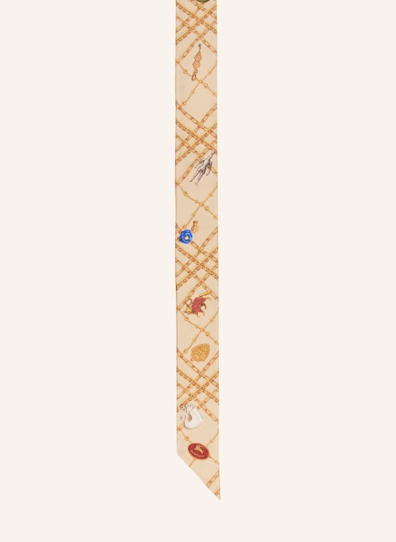 BURBERRY Foulard en soie BEIGE / ROUGE / BLEU