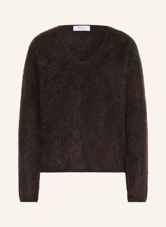darling harbour Cashmere Sweater DARK BROWN