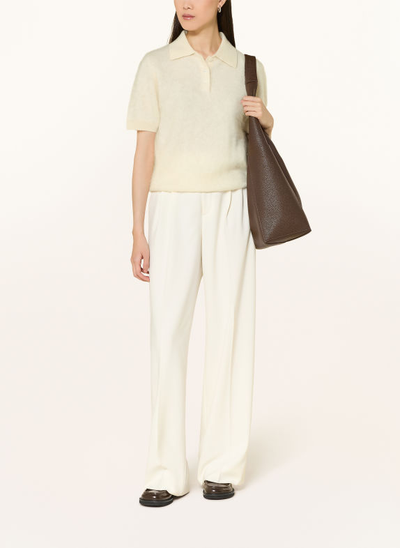 darling harbour Gebreid poloshirt van kasjmier CREME