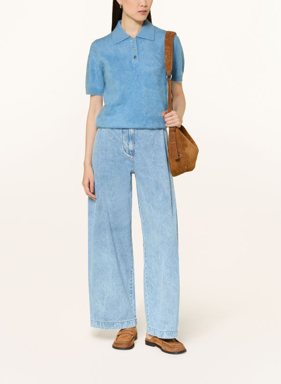 darling harbour Gebreid poloshirt van kasjmier oceanblue