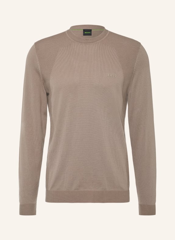 BOSS Tröja MOMENTUM-LITE KHAKI