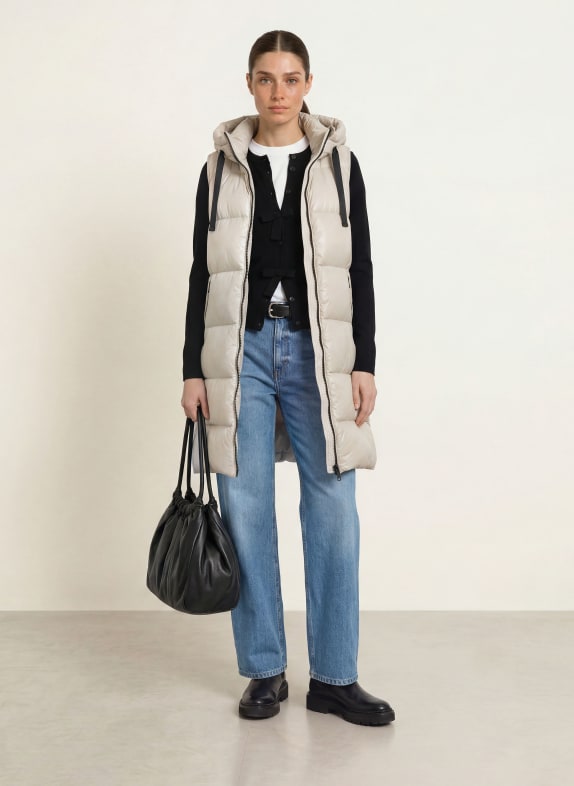 SAVE THE DUCK Gewatteerd vest IRIA BEIGE