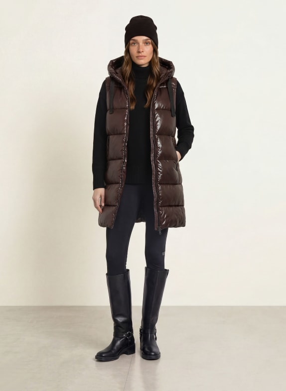 SAVE THE DUCK Gewatteerd vest IRIA MARRON FONCÉ
