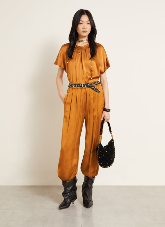 ISABEL MARANT Satinbluse SAKINE COGNAC