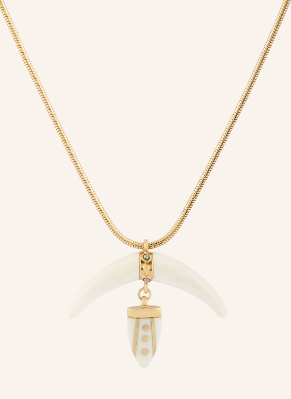 ISABEL MARANT Łańcuszek NECKLACE ZŁOTY / BIAŁY