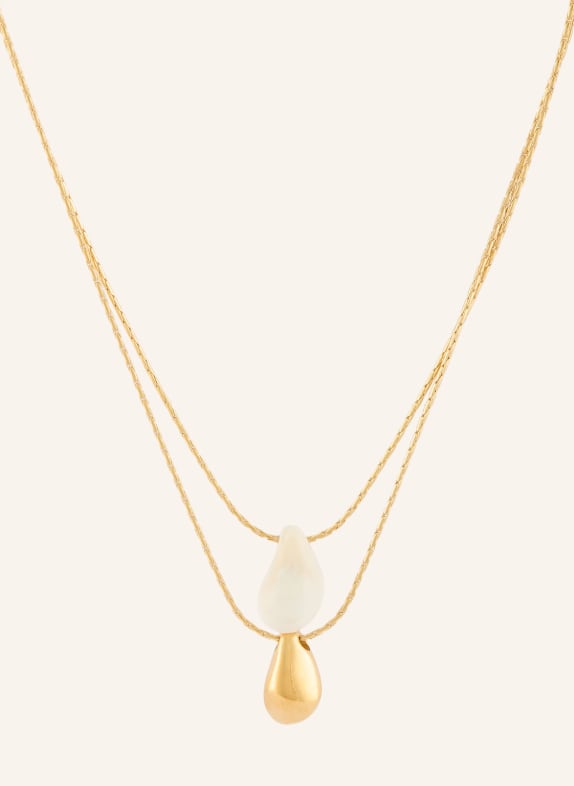 ISABEL MARANT Necklace SHORT NECKLACE GOLD / WHITE
