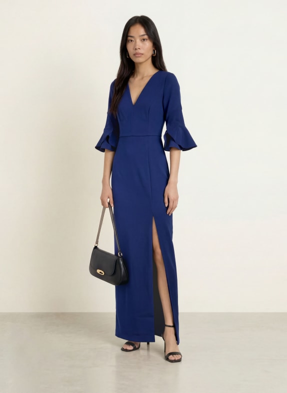 ADRIANNA PAPELL Abendkleid mit Rüschen DUNKELBLAU