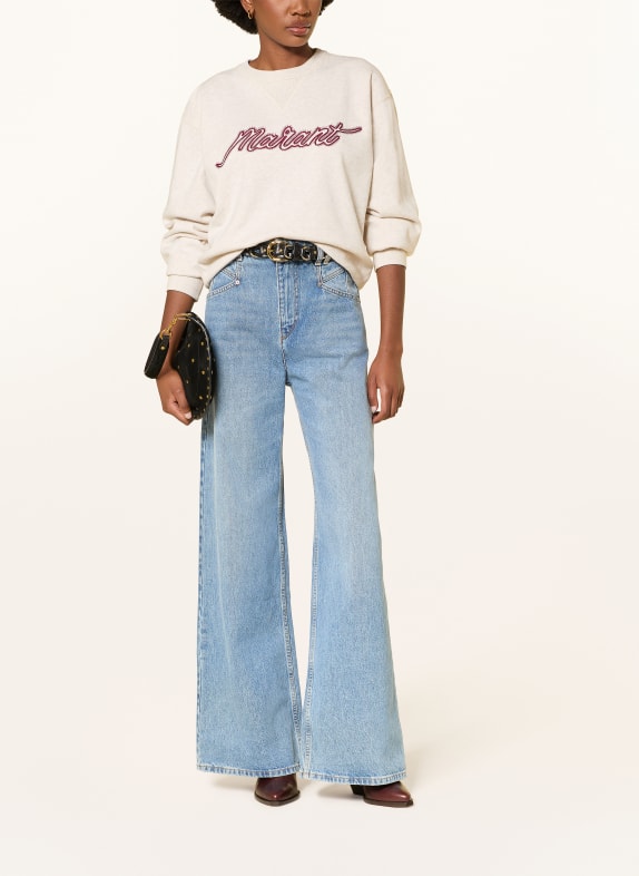 MARANT ÉTOILE Sweatshirt RISE ECRU / MÖRKRÖD