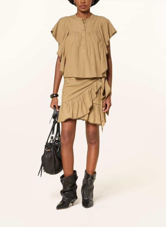 MARANT ÉTOILE Wrap-kjol MEMPSTER BEIGE